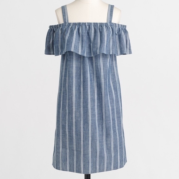 J. Crew Dresses & Skirts - J.Crew Denim Off The Shoulder Dress